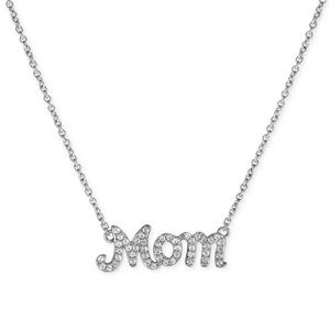 Diamond 'Mom' pendant necklace